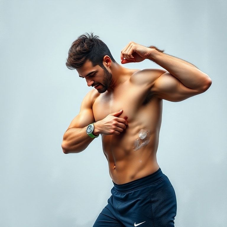 athlete using cold therapy on sore muscles after a workout